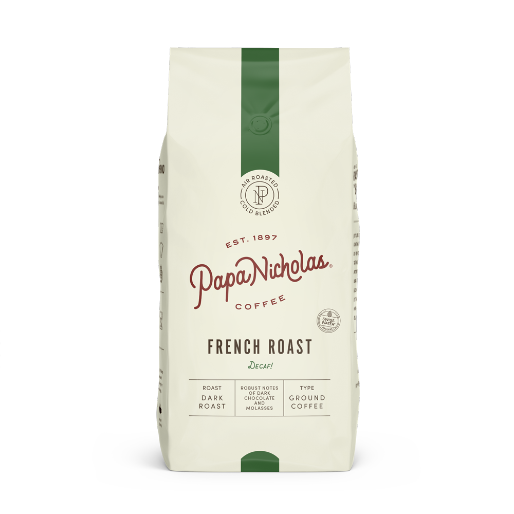 Decaf French Roast - Swiss Water Processed | PapaNicholas Coffee Decaf French Roast - Swiss Water Processed | PapaNicholas Coffee