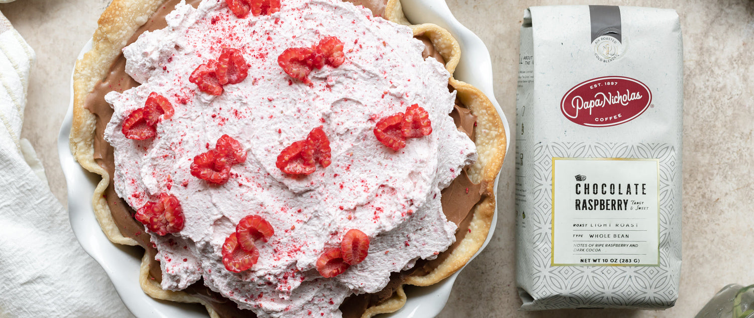 Raspberry Mocha French Silk Pie