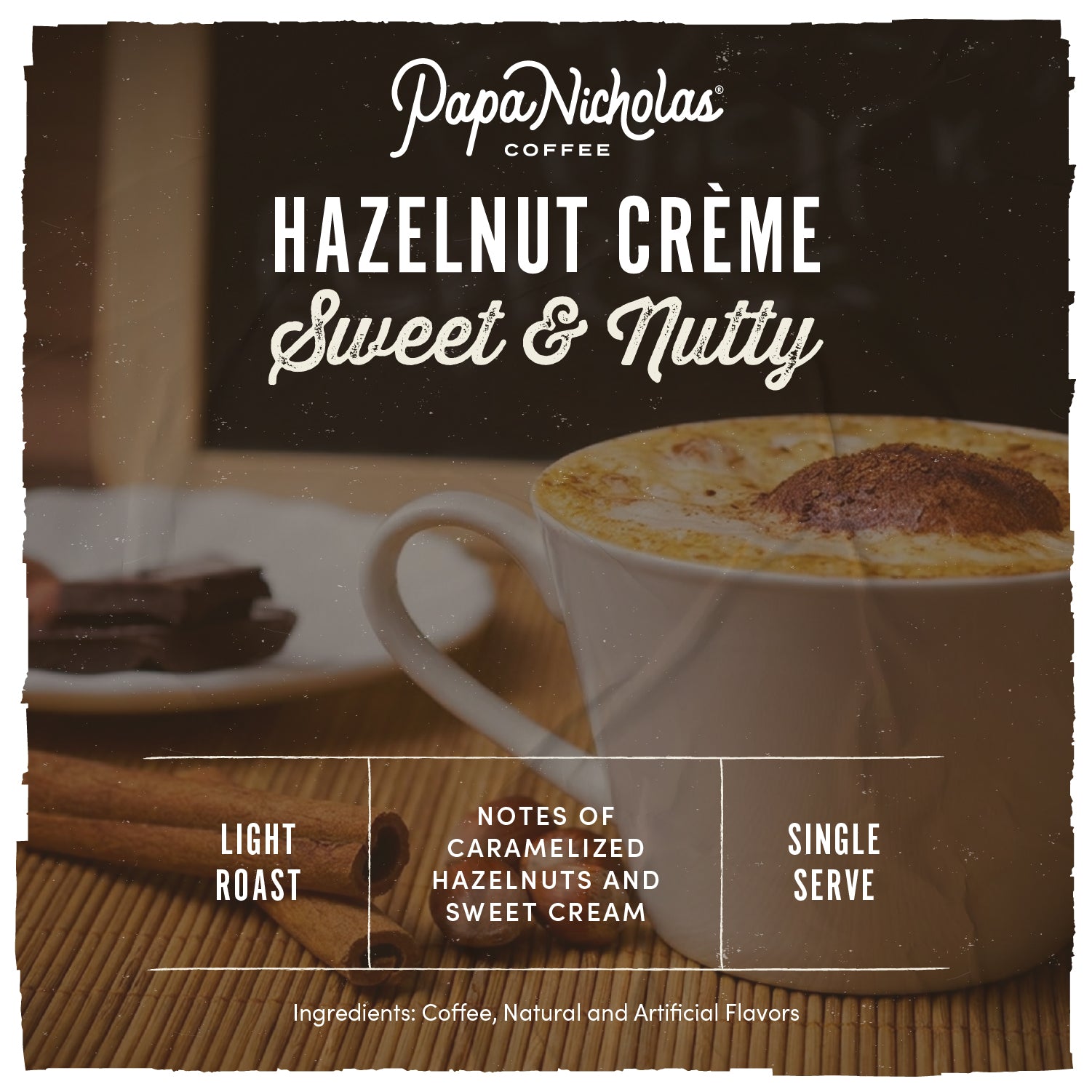 Hazelnut Crème Single-Serve Cups | PapaNicholas Coffee