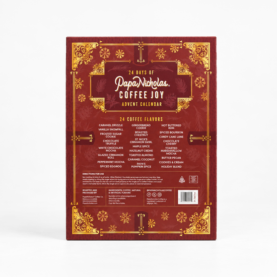 Back of the Coffee Joy Advent Calendar box