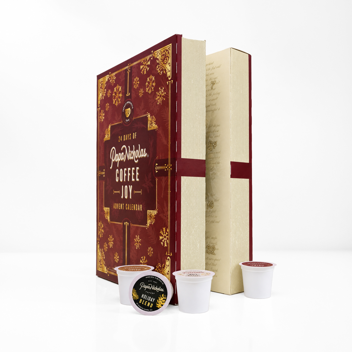 Side view of the Coffee Joy Advent Calendar box