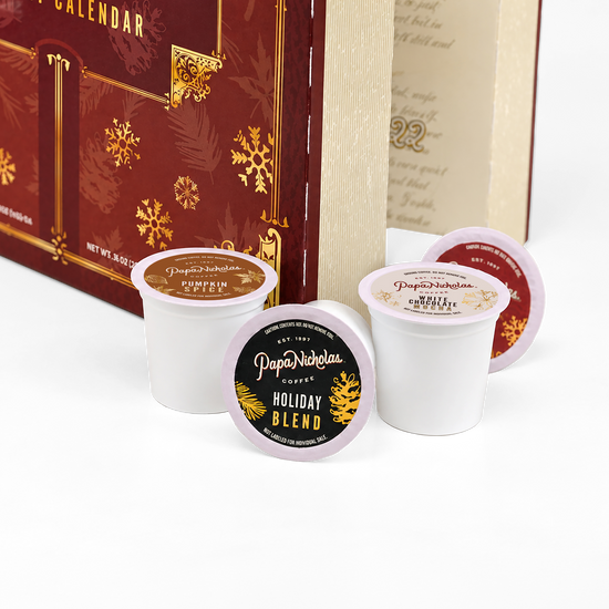 PapaNicholas Coffee Joy Advent Calendar with 24 single-serve cups