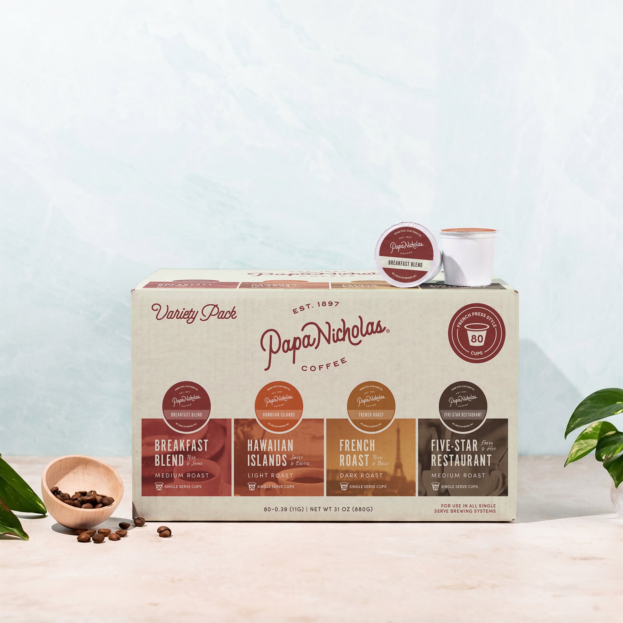 Variety Blend 80 ct. Single-Serve Cups | PapaNicholas Coffee